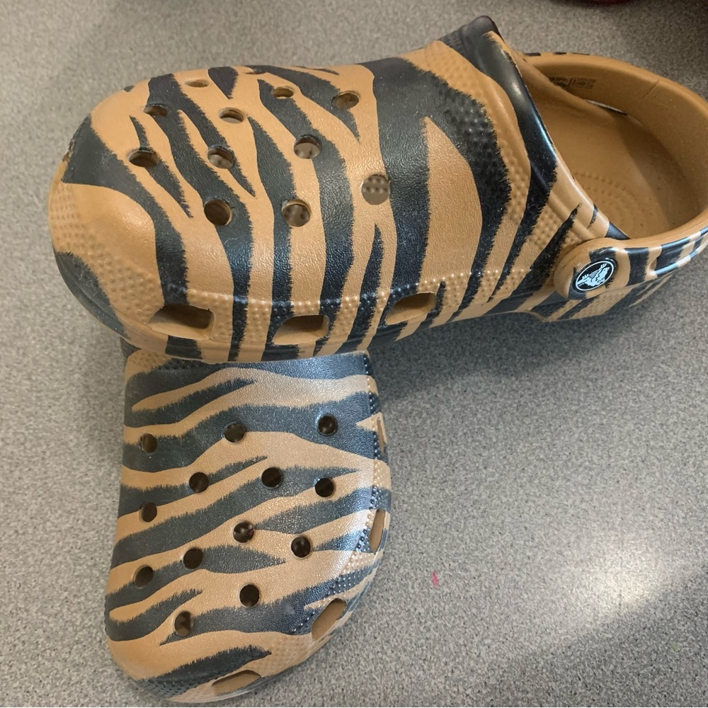 CROCS Beige Zebra Print